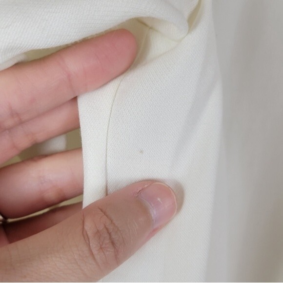 Apiece Apart ivory clasp open front neck long sleeve blouse - Picture 10 of 12